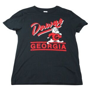 Tailgate Georgia Bulldogs Dawgs NCAA Football T Shirt Womens Medium Black